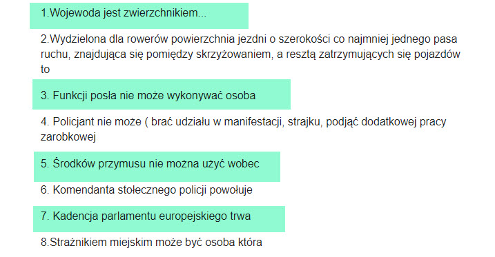 Test Wiedzy Do Policji Quiz TWO Test wiedzy ogólnej do Policji