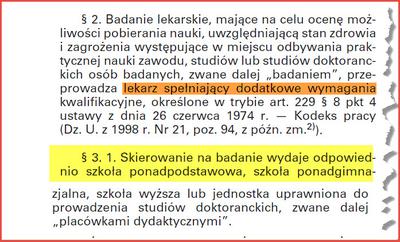 Zasady badań lekarskich uczniów