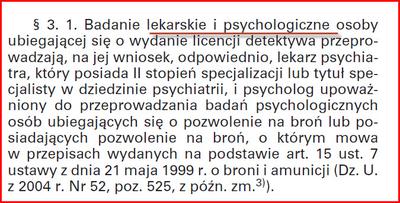 Badania kandydatów na detektywa