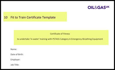 Certyfikat Fit to Train OGUK