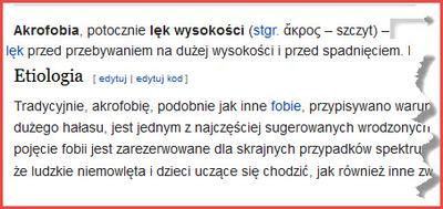 Definicja lęku wysokości