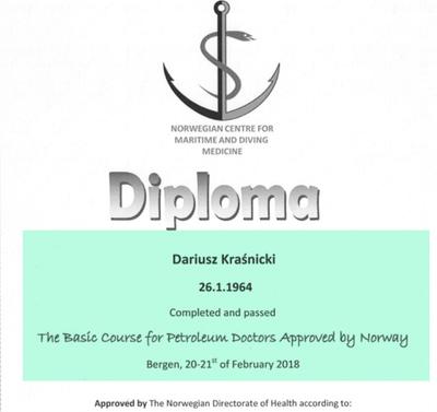 Badania na platformy norweskie OFL