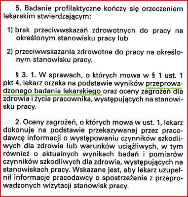 Przepisywanie badań lekarskich do pracy