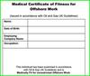 Medical Certificate of Fitness for Offshore Work