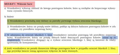 Zasady oceny widzenia barwnego podczas badań lotniczo lekarskich