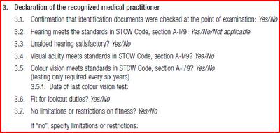 Zakres badań lekarskich marynarzy